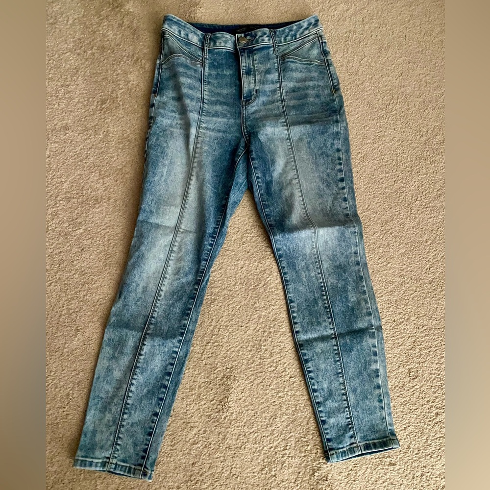 Simply Vera Vera Wang Skinny High-Rise Acid Wash Jeans - Blue